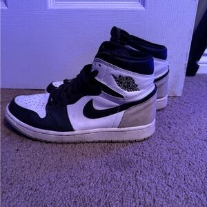 Air Jordan Black and White High-Top Sneakers